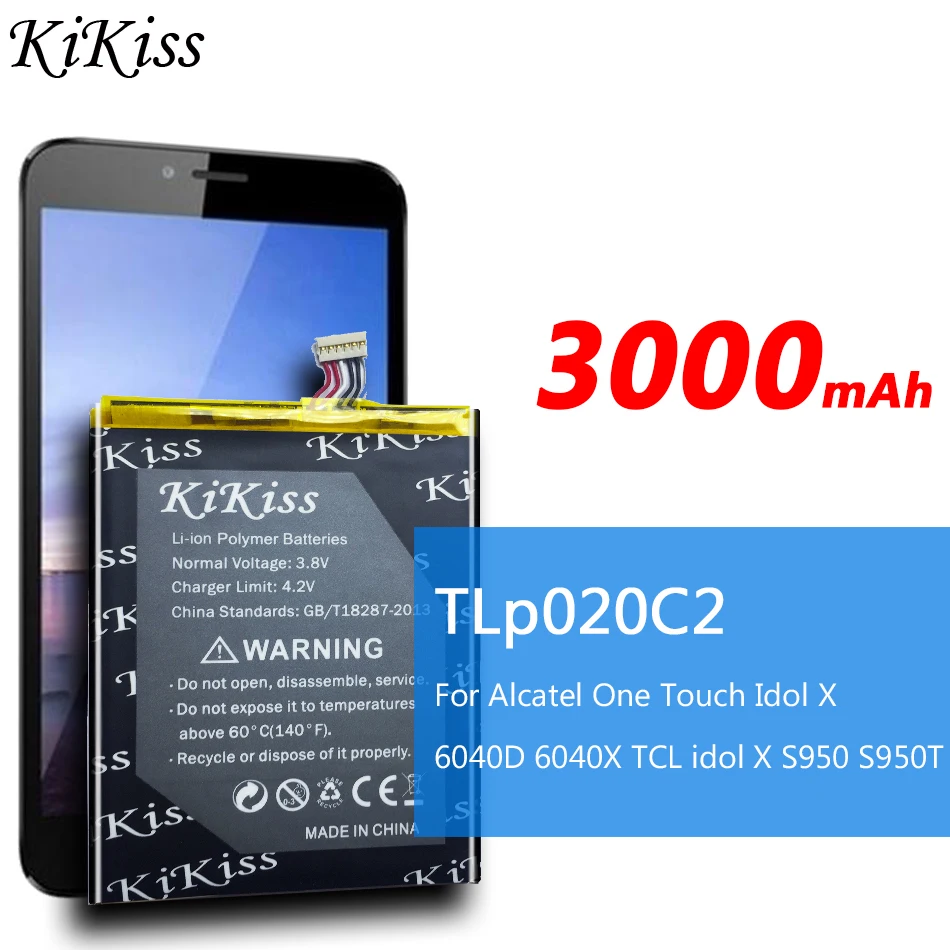Аккумулятор большой мощности 3000 мАч для Alcatel Idol x1s 6034R / x 6037y 6040x6032/TCL S950 S950T TLp020C2