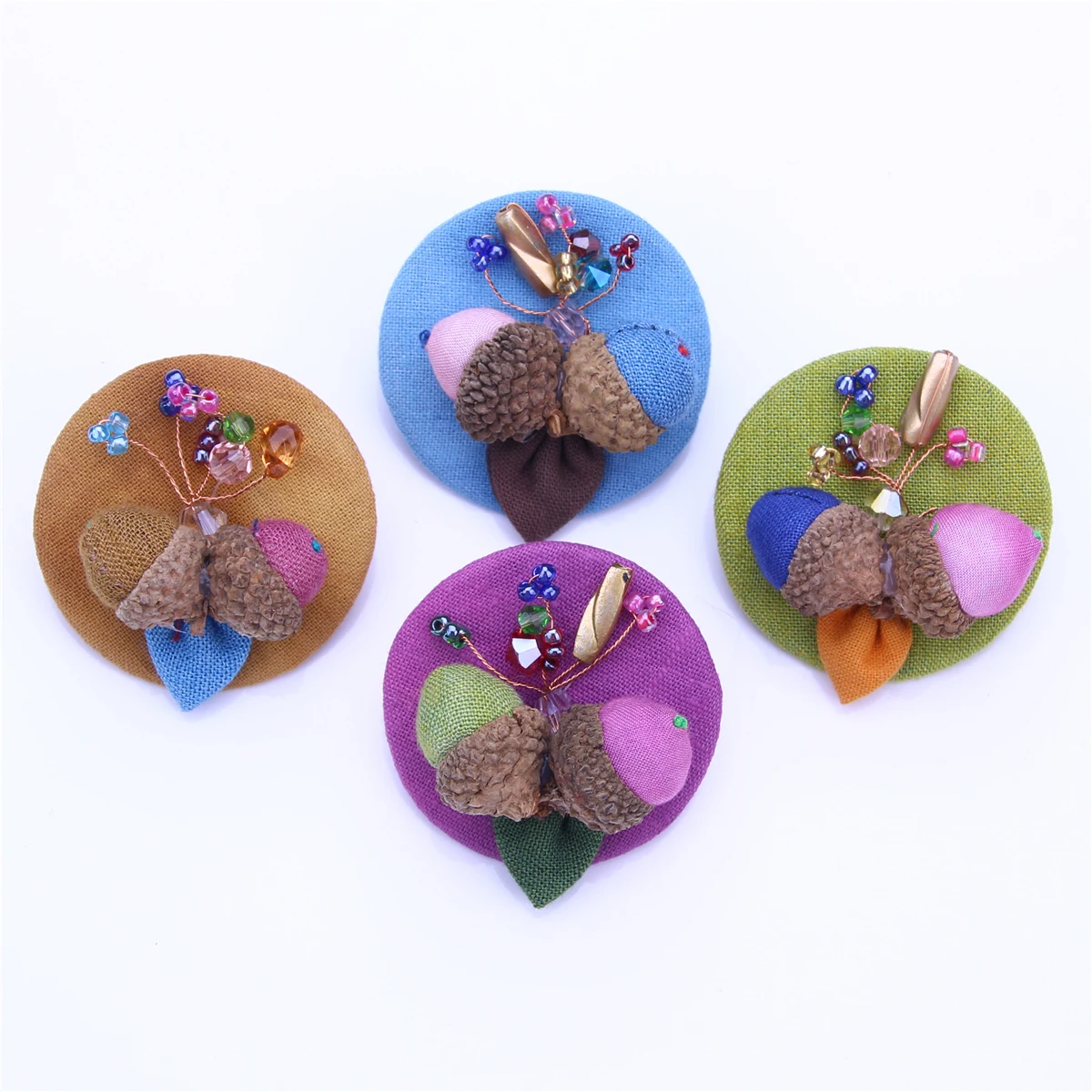 Тканевая брошь в форме сосны булавка для воротника аксессуары женщин милые