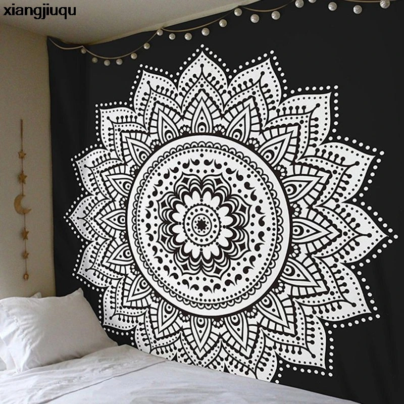 Индийский гобелен с мандалой Подвесной Настенный Коврик для песчаного пляжа