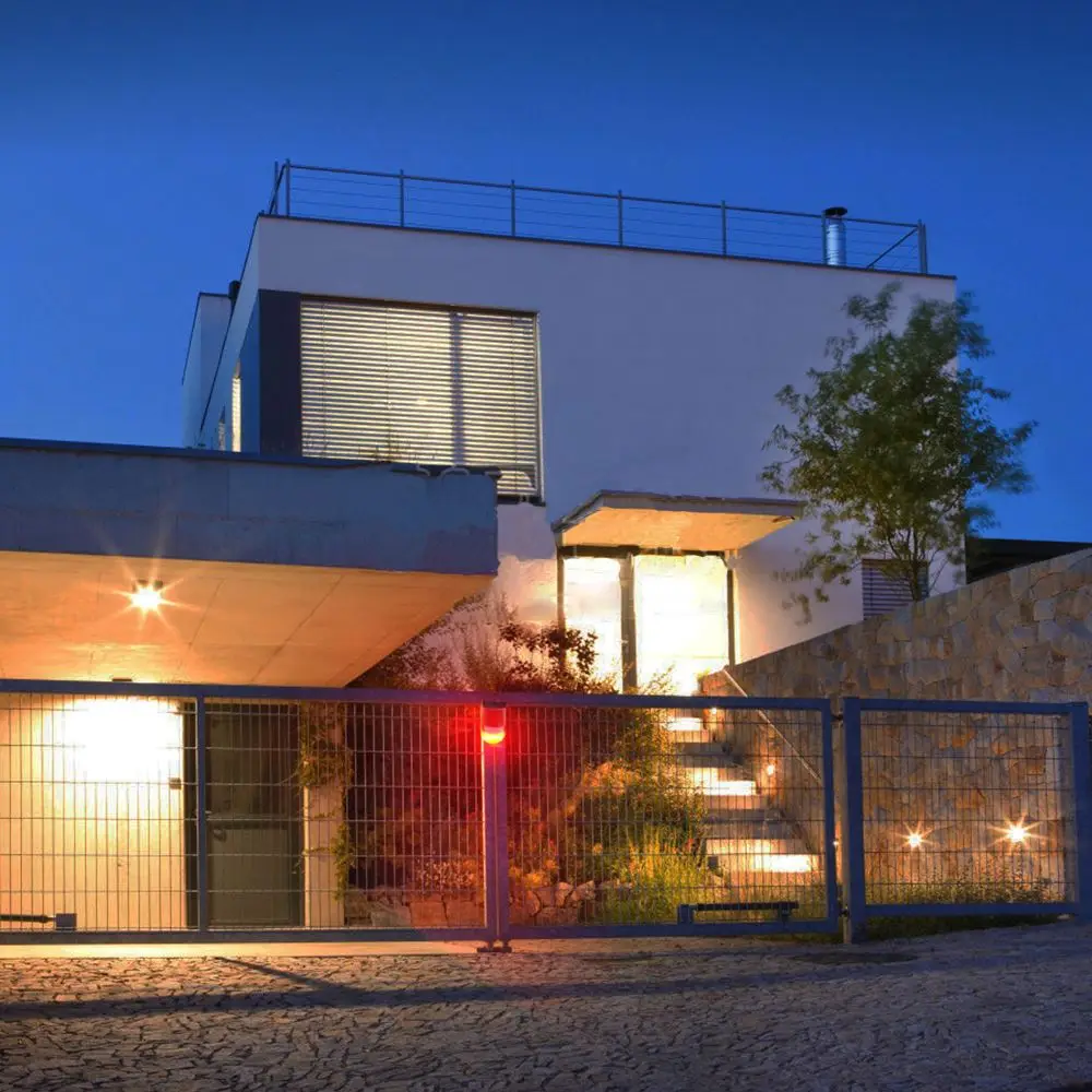 Звуковая сигнализация на солнечной батарее мигающая светодиодная система