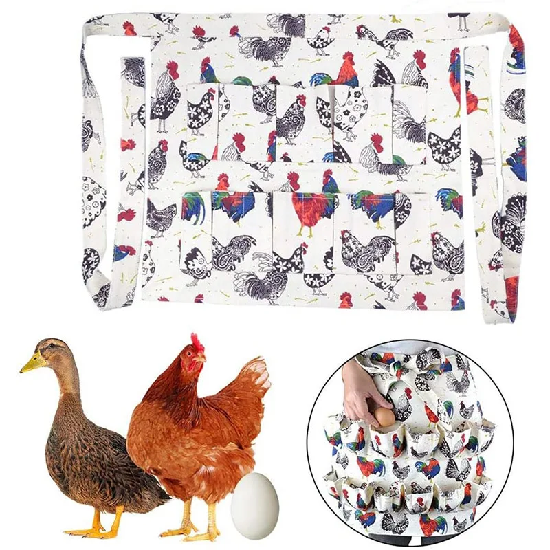 

Eggs Collecting Apron With Several Pockets for Chickens Duck Gooses Eggs Housewives Farmhouse Kitchen Home Workwear MJJ8