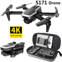 s171 pro mini drone six axis gyroscope rc helicopter with 4k wifi hd dual camera altitude hold coreless motor folding dron gift
