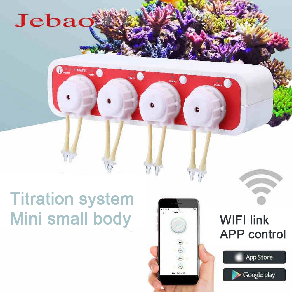 Дозирующий титровальный насос JEBAO с Wi Fi DOSER3.4 аквариумный Высокоточный 2 в 1