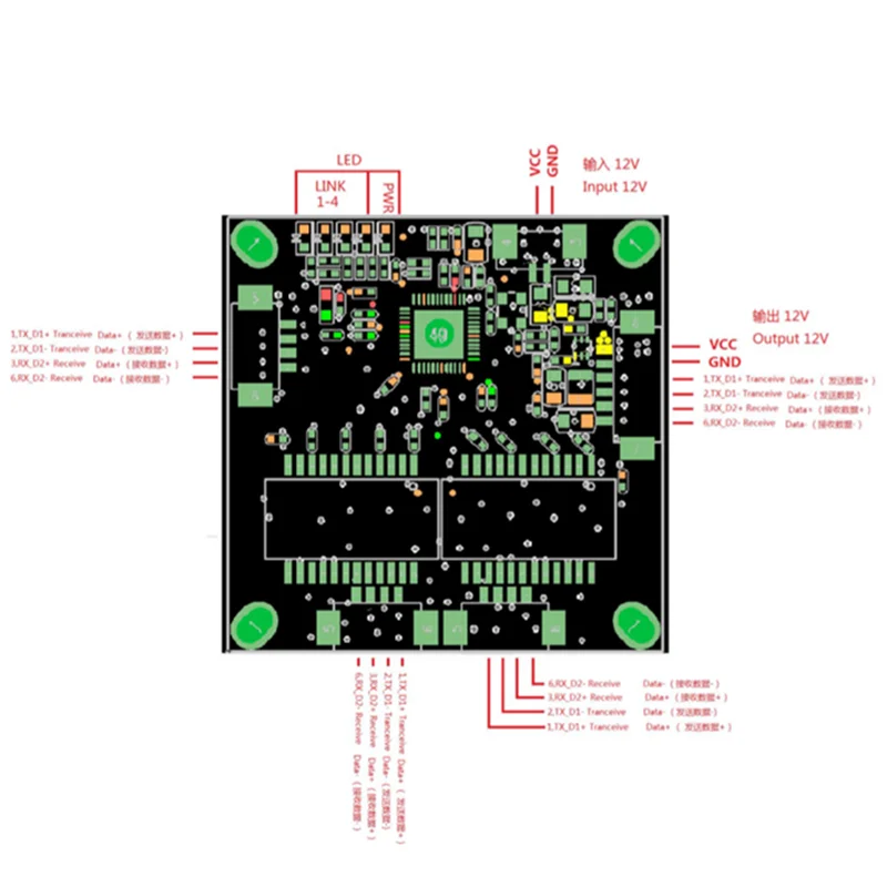 

12 , PCBA, ethernet 100 /, OEM/ODM, 12