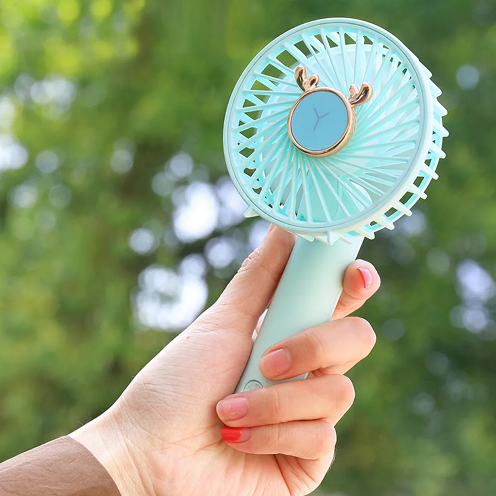 

1pcs Summer Cooler Portable Fan Handheld Usb Rechargeable Mini Folding Fan Travel Outdoor Home Office Quiet Desk Fans#g4