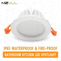 waterproof led downlight 5w 12w 15w ip65 waterproof recessed lamp spot light ac220v 110v outdoor bathroom led spot lighting