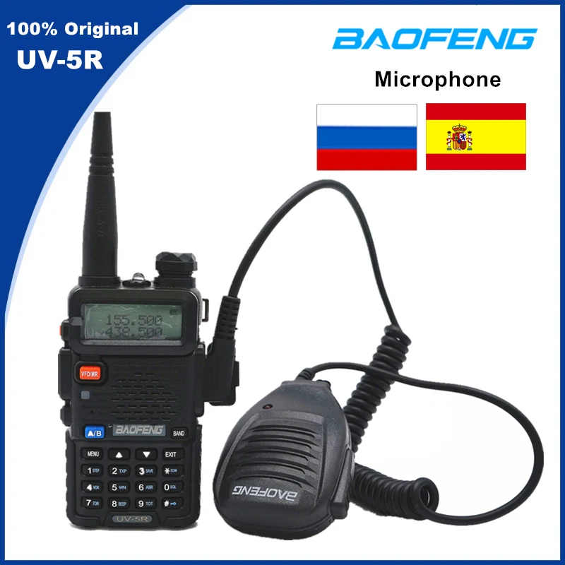 Baofeng Original Portable CB Radio Microphone Speaker Handheld Mic PTT for Walkie Talkie UV5R BF-888S UV-8D UV-5R Pro UV-82 H9