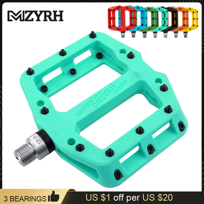 Велосипедные педали MZYRH 926 ультралегкие пластиковые с подшипником для горного