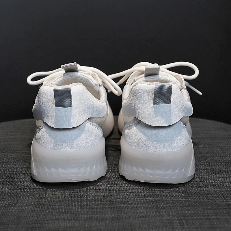 Кроссовки женские из сетчатого материала Вулканизированная подошва прозрачные