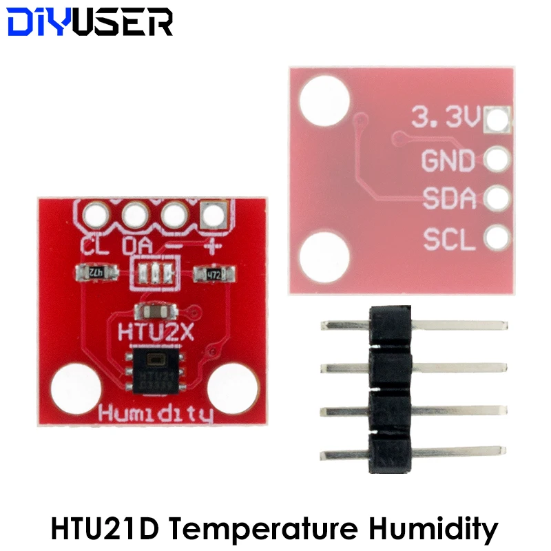 

Temperature Humidity Sensor GY-213V-HTU21D HTU21D I2C Replace SHT21 SI7021 HDC1080 Module