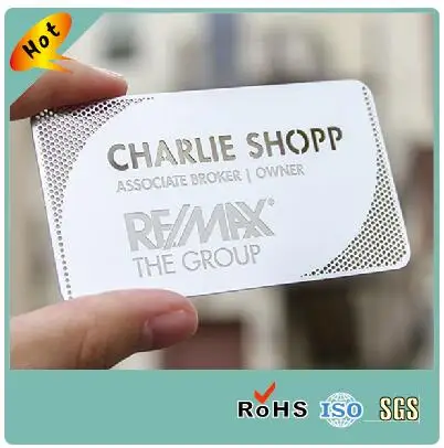 Engraved Cutout Stainless Steel Metal Business Card