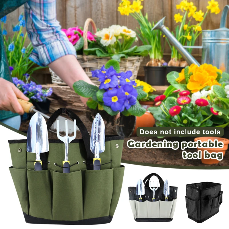 

Garden Tote Heavy Duty Tool Organizer Oxford Cloth Multi Pockets Plant Tools Holder Bag for Outdoor Hogard