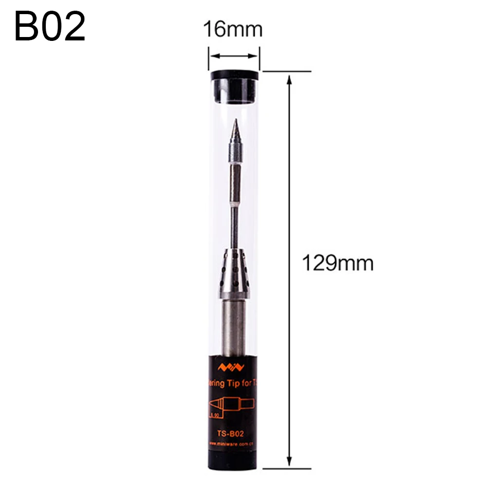 

Minidso TS80/TS80P Soldering Iron Tip Lead Free TS B02 BC02 D25 K4 J02 Internal Heated Solder Bit Head Replacement