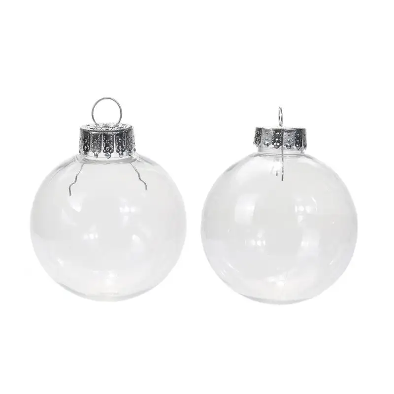 

VKTECH Clear Plastic Ball Pendant Ornaments DIY Christmas Tree Party Decoration Balls Xmas New Year Wedding Festival Home Decor