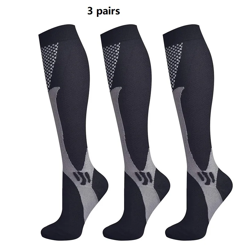 Calzino A Compressione 3 Pairs Knee High Nurse Compression Sock Chaussette De Compression Calcetines De Compresion