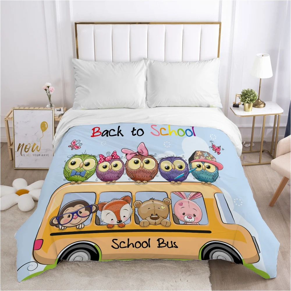 

Cartoon Children's Duvet cover Quilt/Blanket/Comfortable Case Bedding for kids baby boy girls 140x200 240x220 for Home Car bus