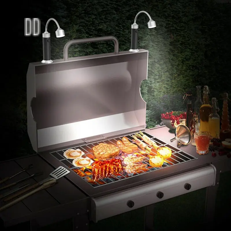 2 шт. 9LED барбекю гриль Фонари супер яркий открытый светильник с магнитным