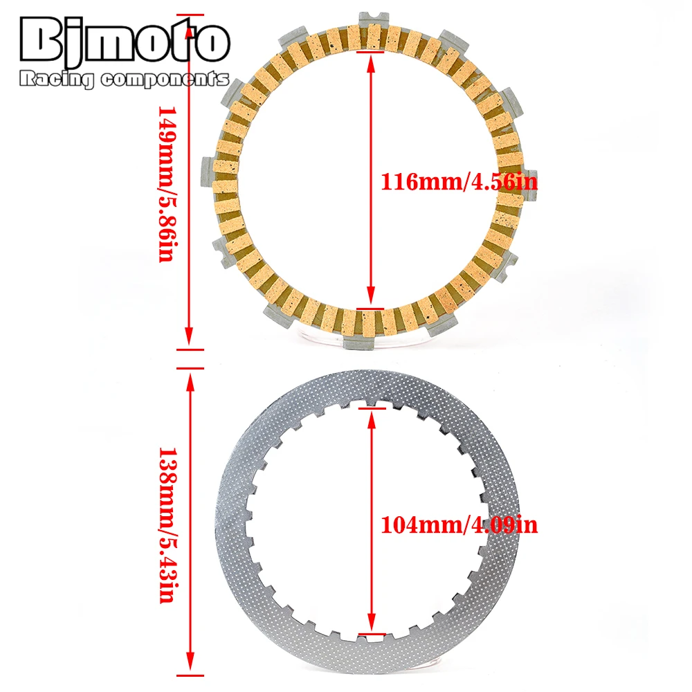 

Motorcycle Friction Clutch Disc Plates For Honda TRX700 XX8/XX9/XXB 2008-2011 OEM 22201-HP1-670 22201-MEB-670 22321-GHB-811