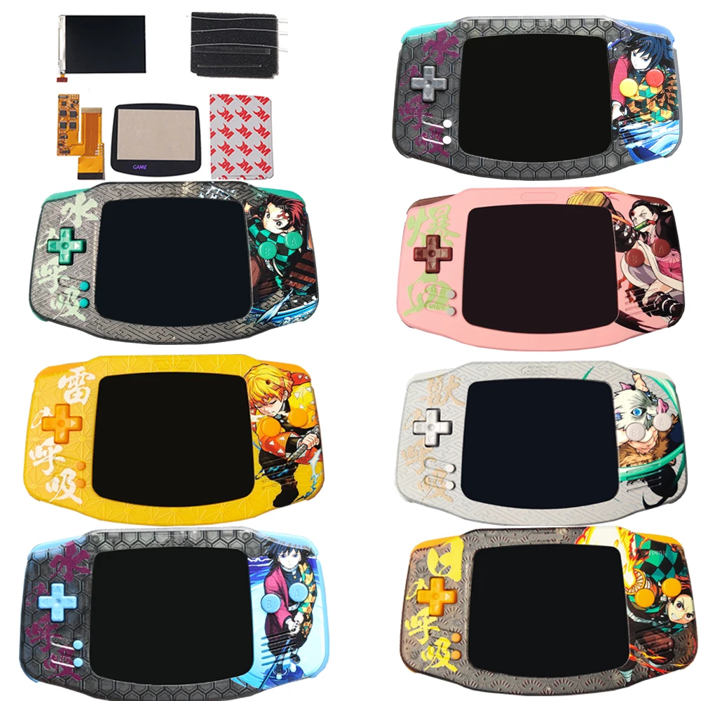 Корпус под заказ с УФ печатью комплектами экранов IPS V2 для GBA Backlight LCD регулировка