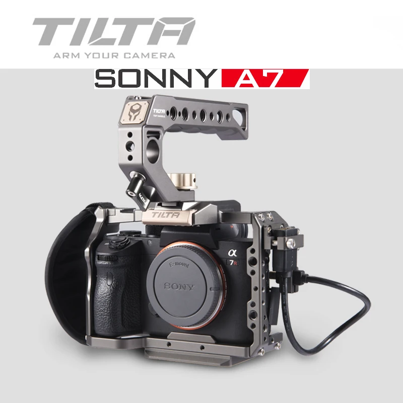 Tilta A7 A9 приглушенной видеосъемки iii Полная Клетка TA T17 A G для Sony A7III A7R3 A7M3 из футляра