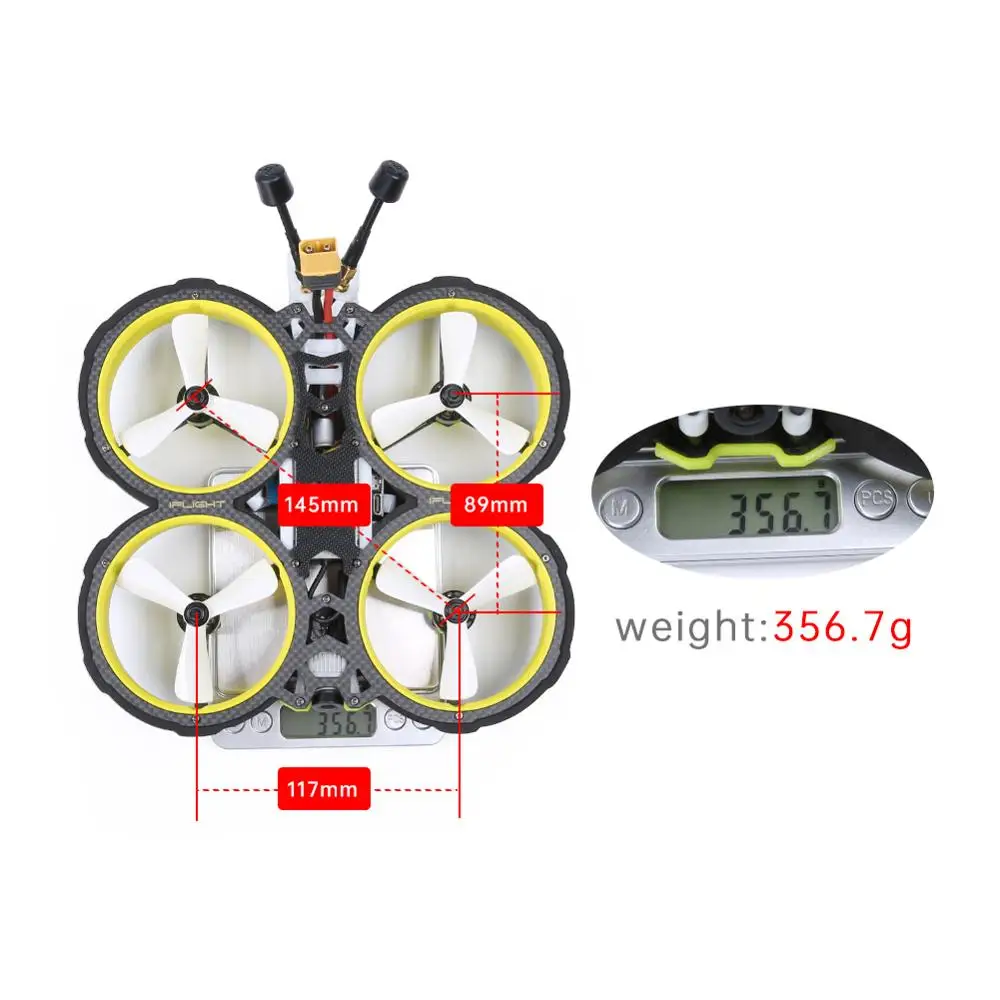 Iplight BumbleBee HD V2 145 мм 4s 6s CineWhoop BNF с sucex-A F4 AIO 40A плата/XING-C 1408 мотор для цифровой FPV