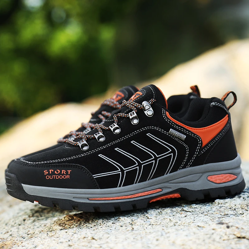 

Кроссовки мужские кожаные, водонепроницаемая обувь для прогулок и скалолазания, Нескользящие, для улицы