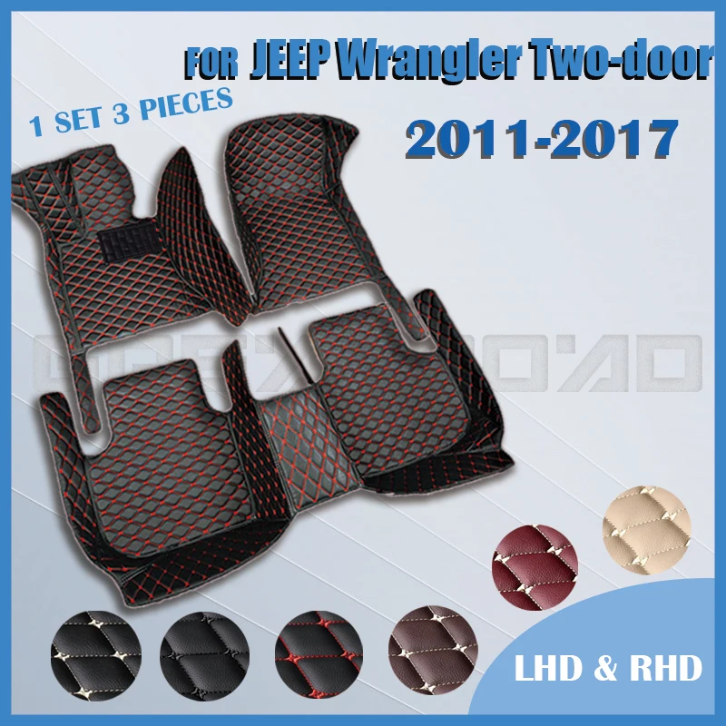 

Car floor mats for Jeep Wrangler（TWO DOOR）2011 2012 2013 2014 2015 2016 2017 Custom auto foot Pads automobile