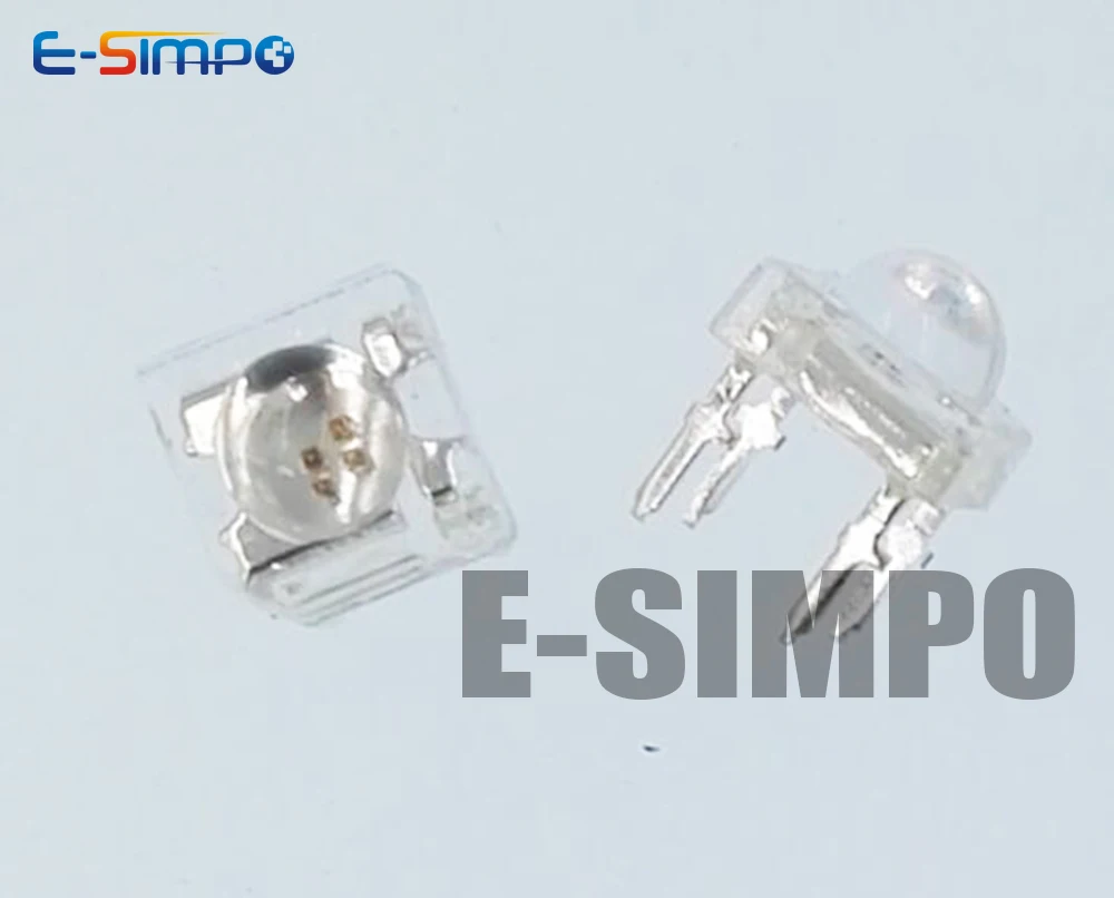 10 шт 5 мм F5 80mA 4-чип орлиный глаз SMD высокой Яркость белого цвета с круглым носком