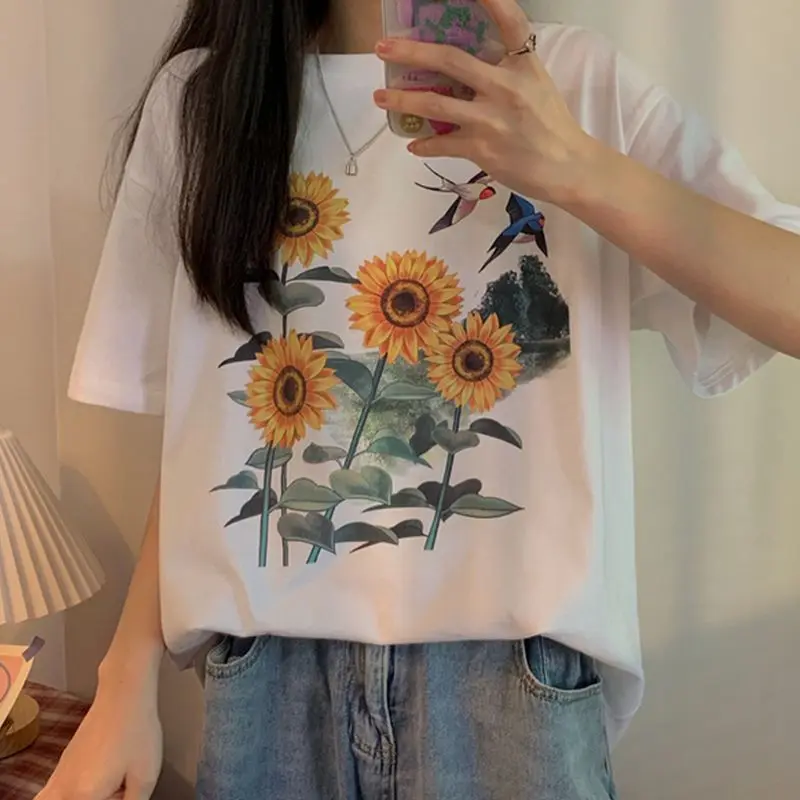 

Retro Fashionable Preppy Style Girl Oversized Summer New T-Shirts Harajuku Tide Street Short Sleeves Tees Women Chic Tops