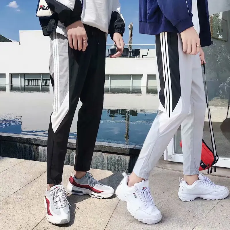 Полосатые облегающие брюки HNMCHIEF фирменные спортивные мужские джоггеры штаны для