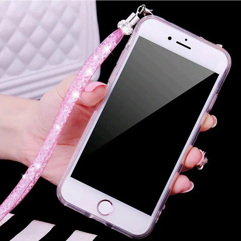 

Luxury Mirror Phone Case Cover For Huawei Y5 Y6 Y7 Prime Pro 2017 2018 2019 Ring Holder Stand with Bling Tassel Lanyard Capa