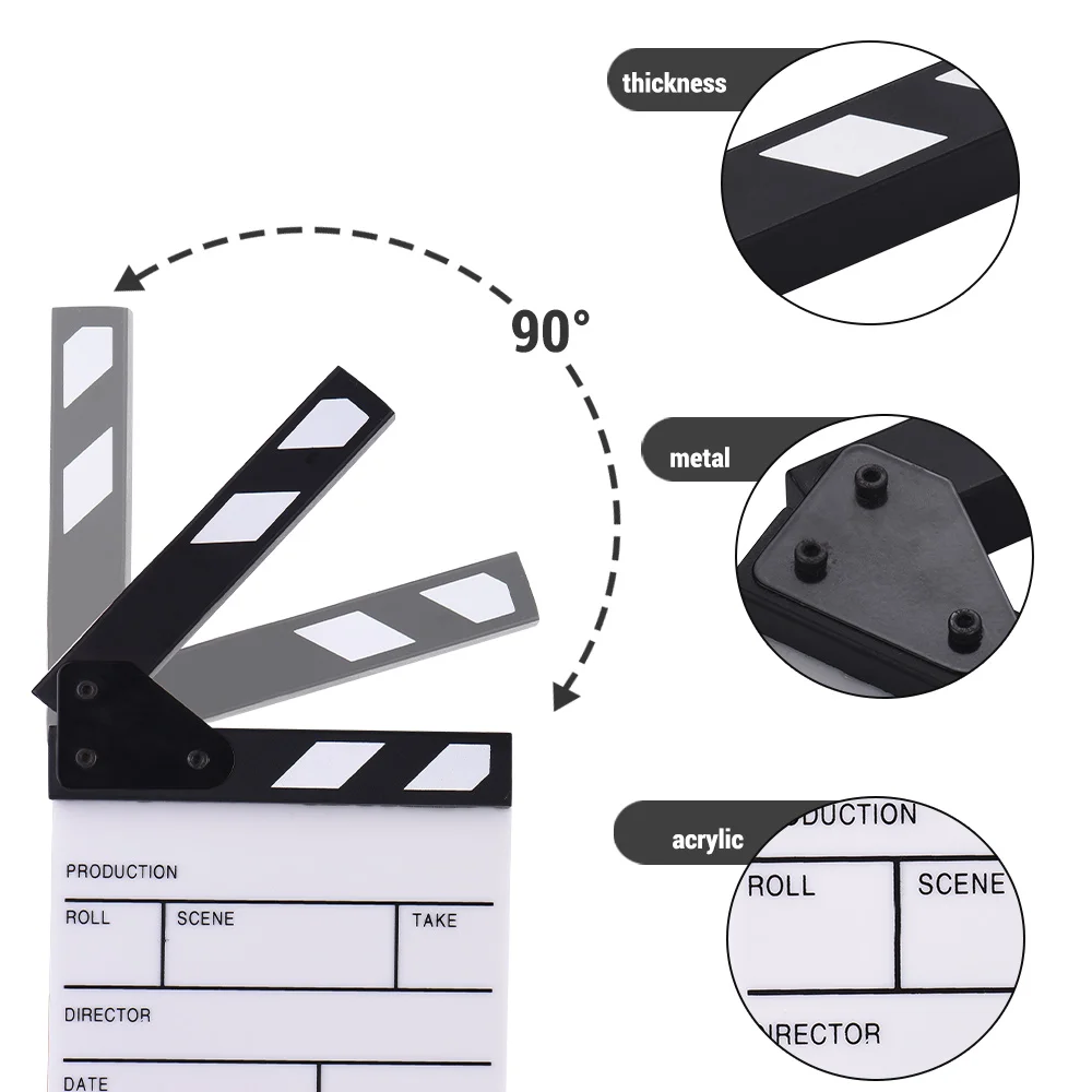 Andoer акриловая Clapboard компактный размер Clapper доска сухое стирание ТВ фильм Режиссер