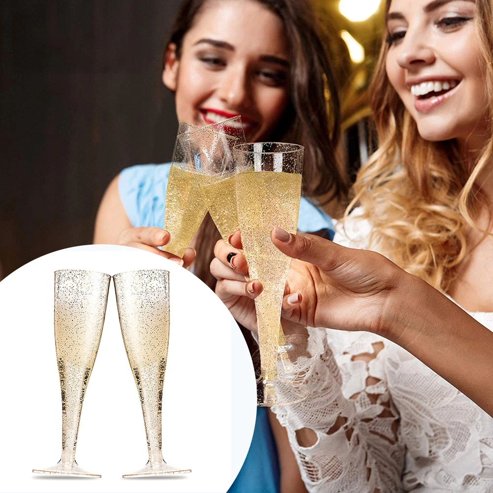 5 шт./компл. одноразовые Пластик красное вино Стекло Свадьба тостов шампанское Futes