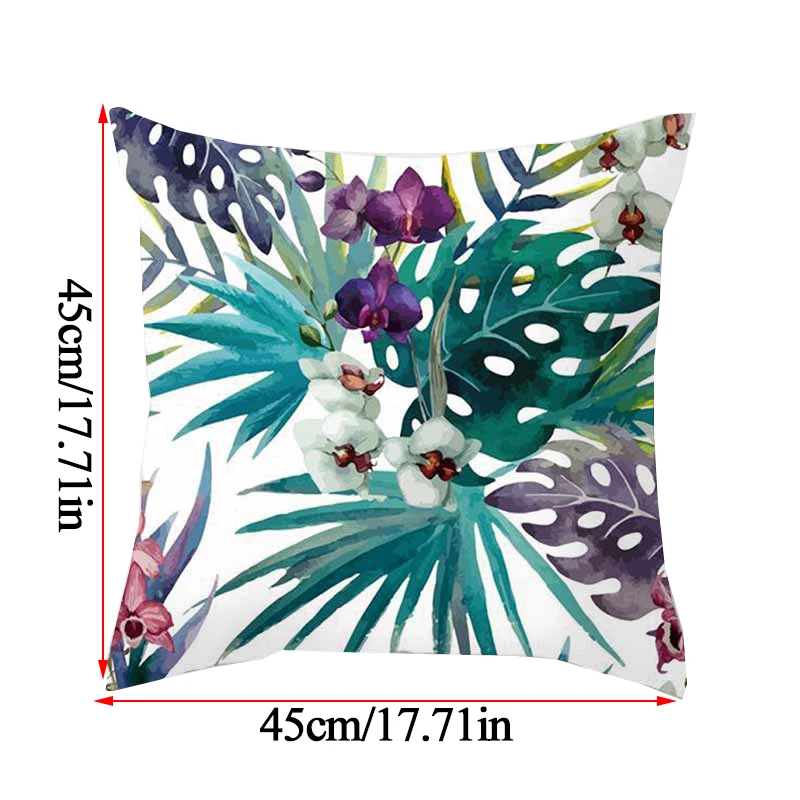 

Tropical Leaf Cactus Monstera Cushion Cover Polyester Throw Pillows Sofa Home Decor Decoration Decorative Pillowcase