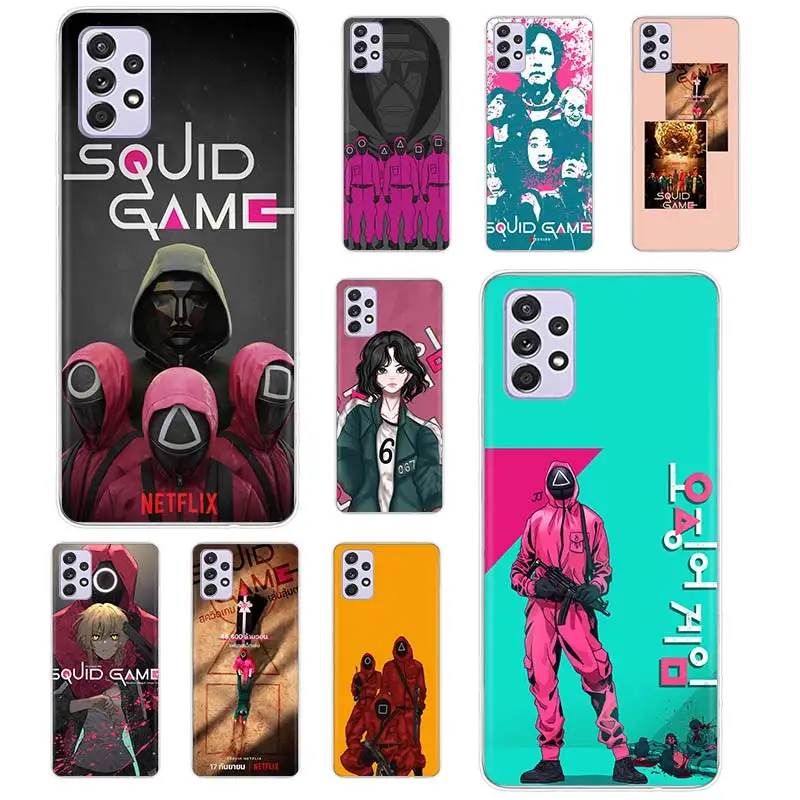 

TV Squid Game Case Coque Capa For Samsung Galaxy A52 A51 A71 A72 A22 A32 A42 A50 A70 A21S A31 A41 A40 A30 A11 A12 Cover Funda