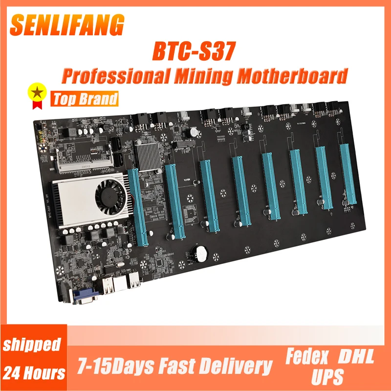 Хорошо протестированная материнская плата ETH BTC Miner расширяемый порт 8 * PCIE 16X /4 USB2.0