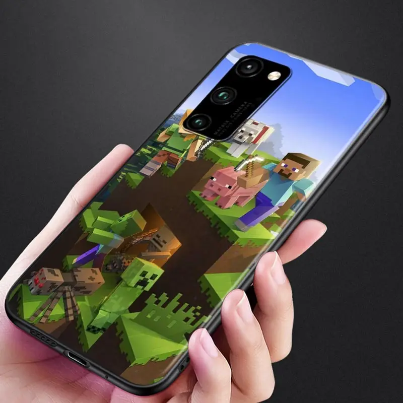 

Silicone Cover Sandbox game Mini World For Huawei Honor 9C 9S 9A 9X 9N 9 8S 8C 8X 8A 8 V9 Lite Pro 2020 2019 Phone Case