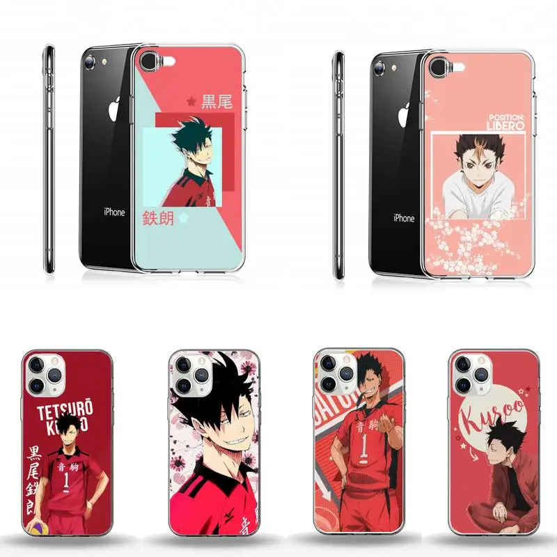 

Kuroo Tetsurou Haikyuu anime Phone Case Transparent soft For iphone 12 11 13 7 8 6 s plus x xs xr pro max mini