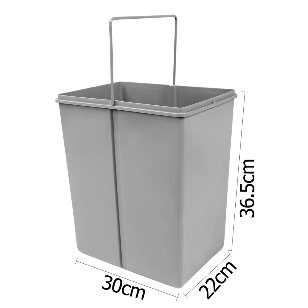 Functional Aesthetical Dual Side Pull Out Rubbish Waste Basket With 2 Compartments 20L Large Capacity Bins V2 | Дом и сад