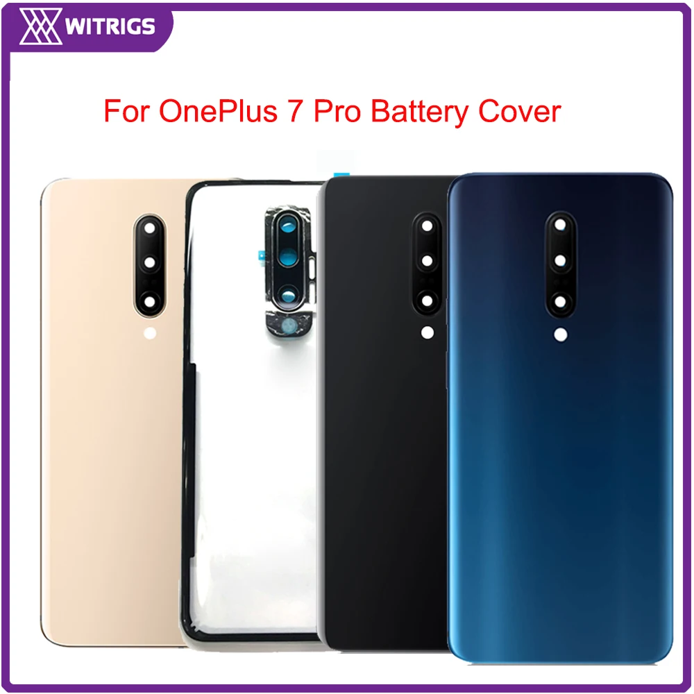 OEM для OnePlus 7 Pro крышка батареи задняя дверь корпус крышка стекло запасные части с клеем камера Стекло Объектив