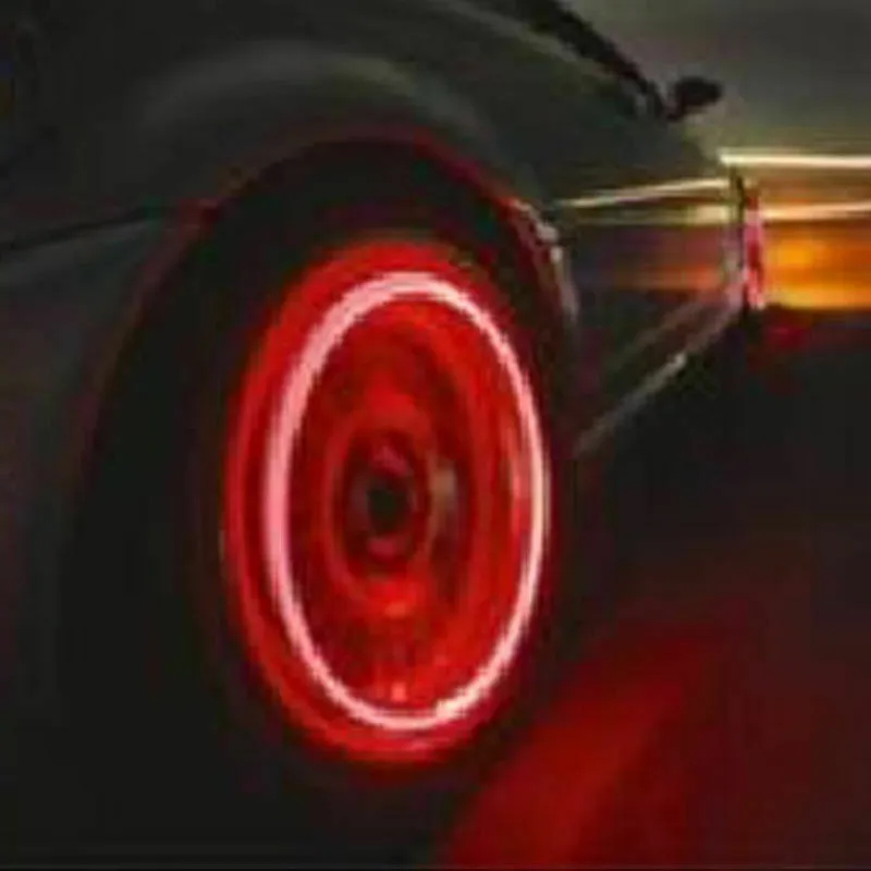 

4x Car Wheel Tire Valve LED Light Cover Kit Car Tire Cool Decorative Lights
