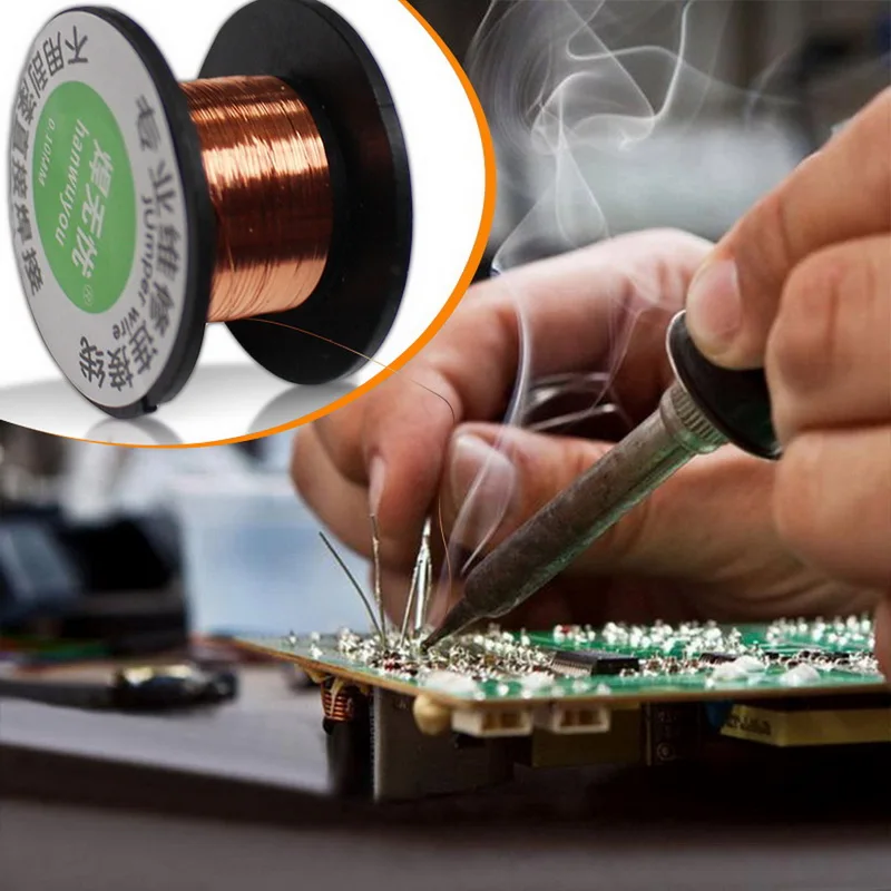 

5pcs/set 0.1mm Copper Soldering Wire Solder PPA Enamelled Repair Reel Welding Wire 15m Length DIY Copper Enamelled Welding Rod