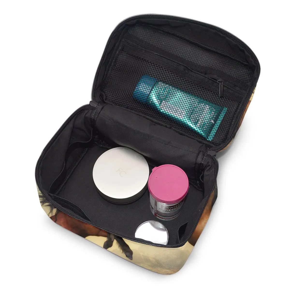 

Women Makeup Bags cosmetic bag Toiletries Organizer Travel Storage Bag Wild Horse Print