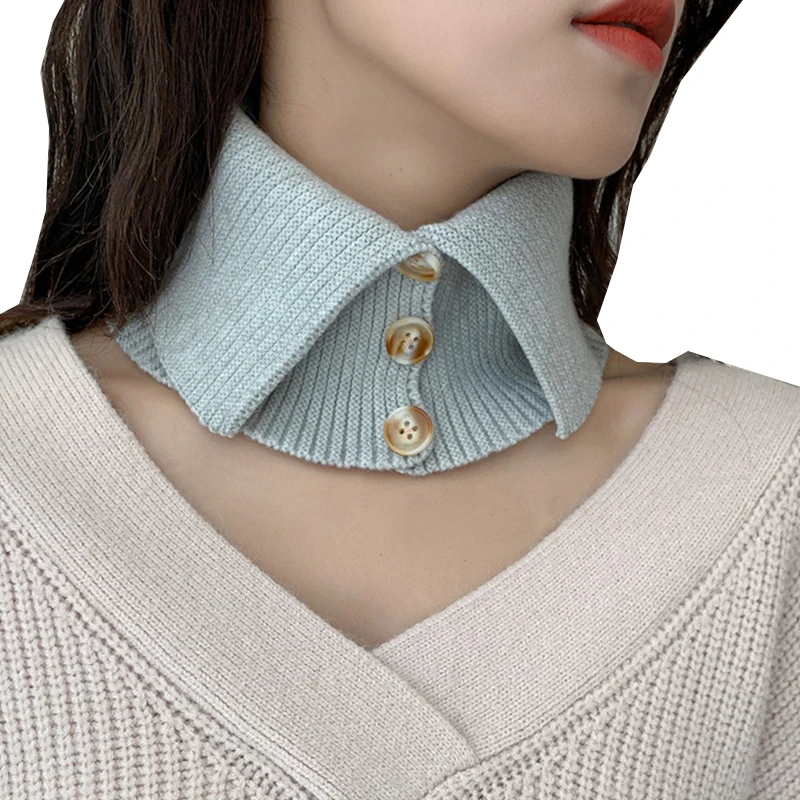 

New Winter Knit Neck Collar for Women Warmer Circle Long Skinny Scarf Plush Scarf Korean Climbing Scarf olid Color Neck Muffler