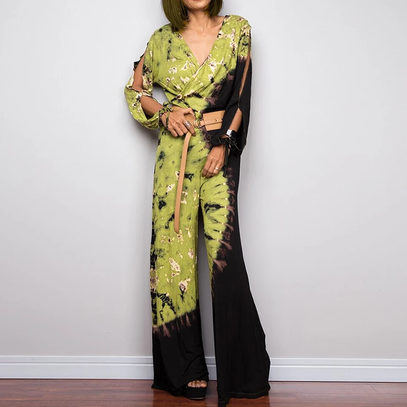 

2021 European and American new style women's temperament fashion beltless jumpsuit