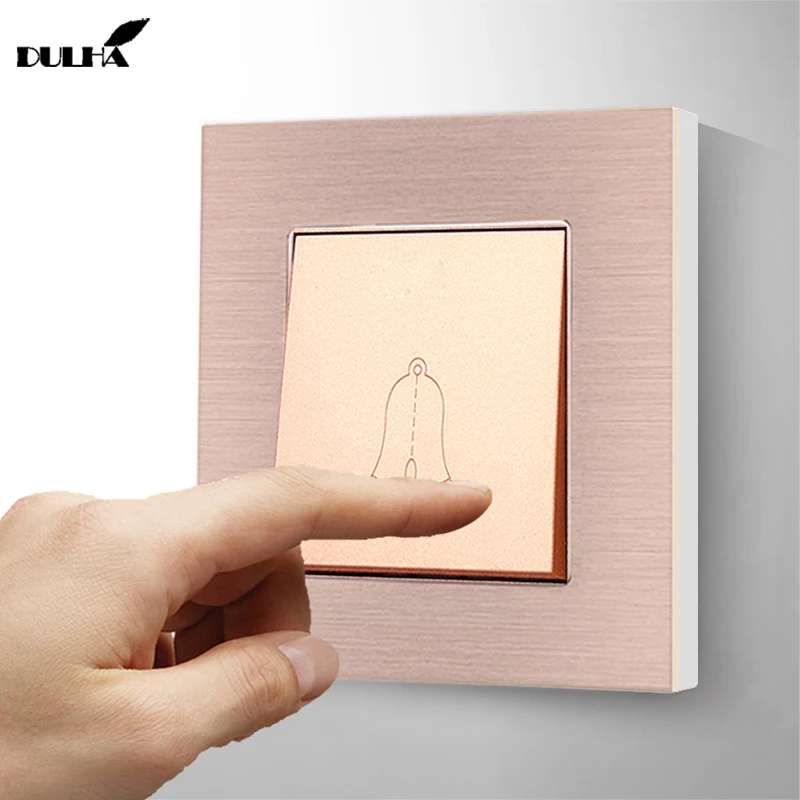 1 кнопочный мгновенный дверной звонок 10 А настенный выключатель роскошный