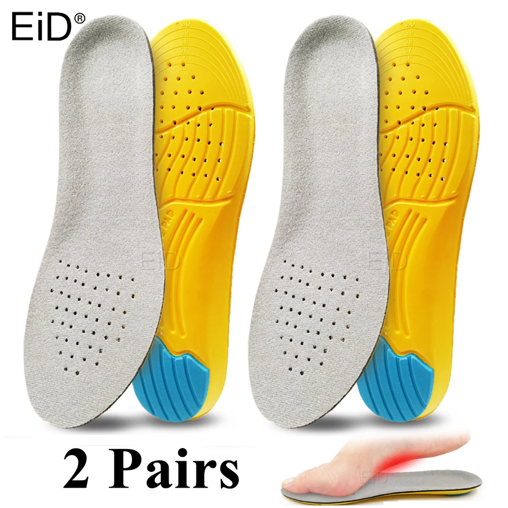 

EiD Sport Shoe Inserts Pad Soft gel Insoles Memory Foam Outdoor Running Silicone Gel Cushion Orthopedic Insoles EU 35-47 Size