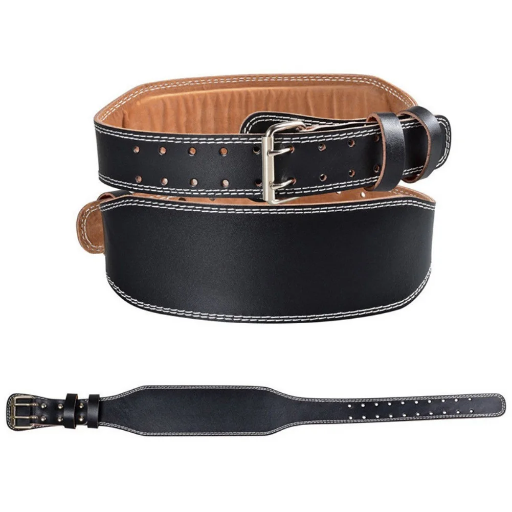 

Leather Weightlifting Belt Fitness Dumbbell Barbell Weightlifting Back Support Training Weightlifting Belt