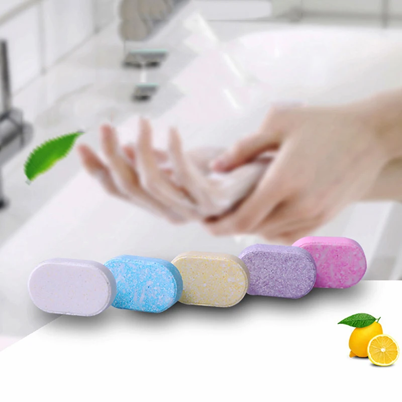 Effervescent Tablet Outdoor Travel Soap Hand Wash Clean Tabl