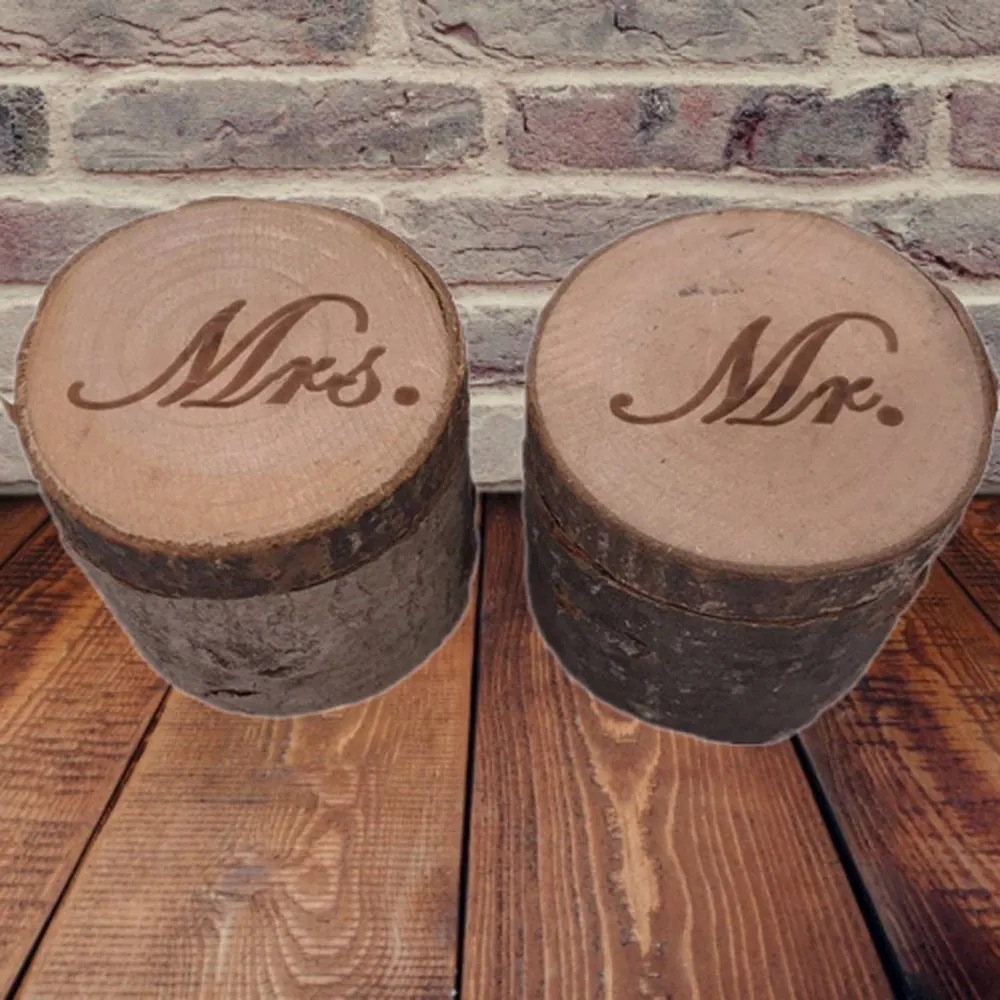 Персонализированная Античная пасторальная коробка для обручального кольца из